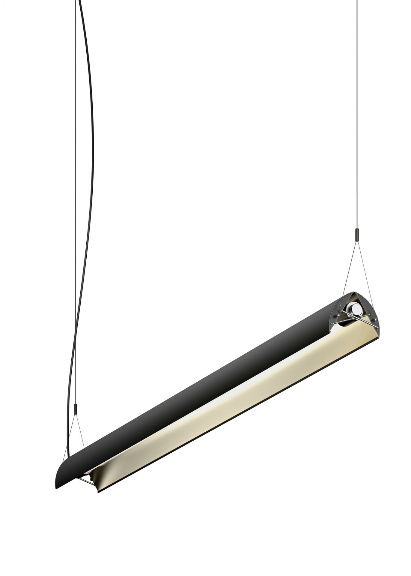 Updown 30 Lumière pendentif Belux Noir 3000K Dimmable